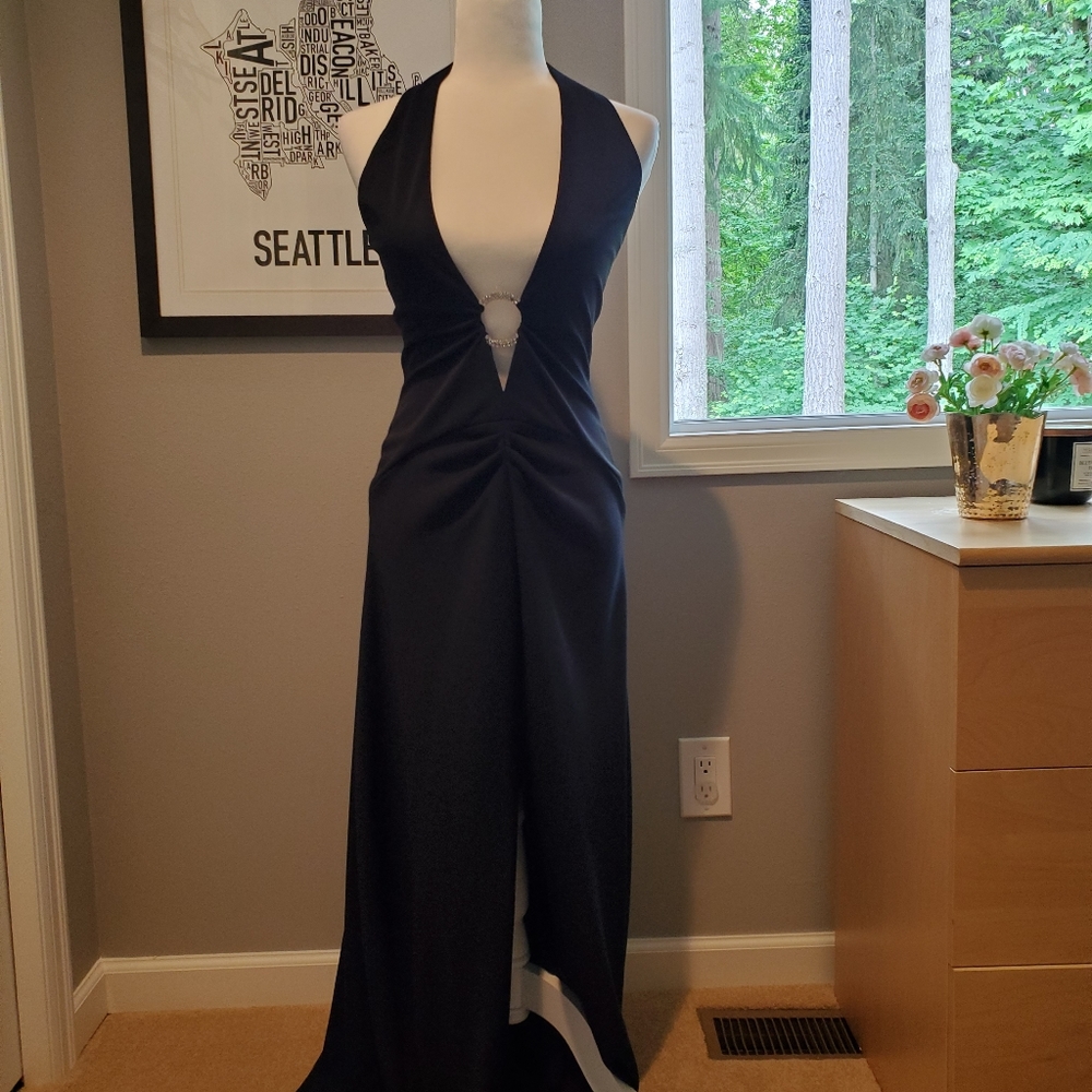 🔥SEXY🔥 Cache Black Floor Length Gown Sz 6